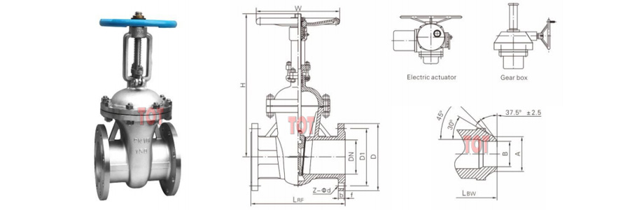 GOST Gate Valve Main External and Connection Dimension