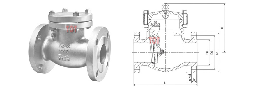 JIS Swing Check Valve Size