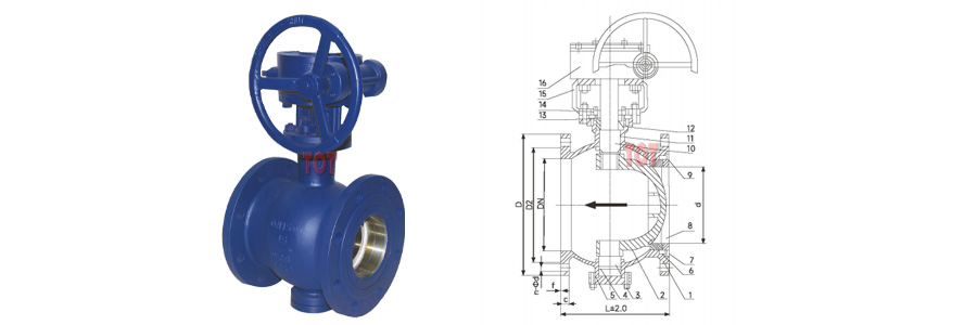 Ceramic hemispherical valve Size