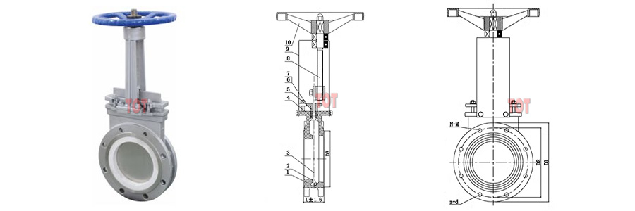 Ceramic Knife Gate Valve Size