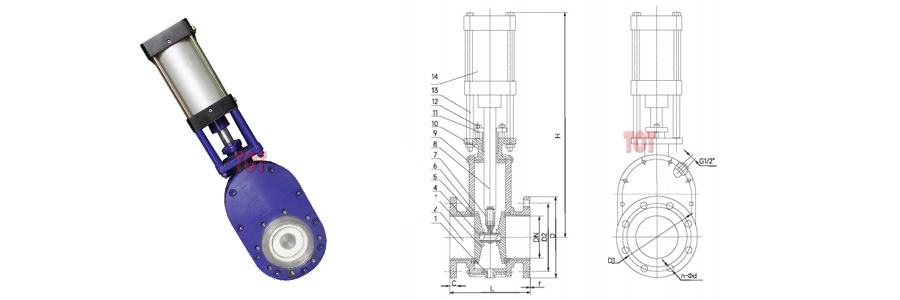 wafer ceramic gate valve size