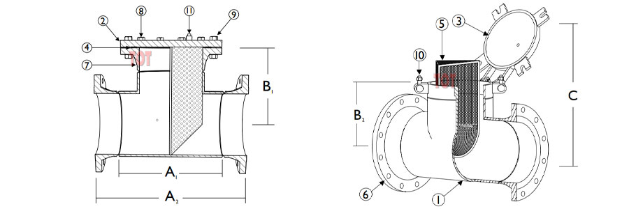Fabricated Tee Strainer