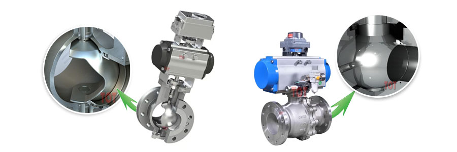 O-type and V-port ball valve