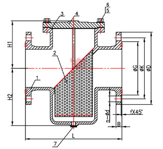 T-type basket strainer